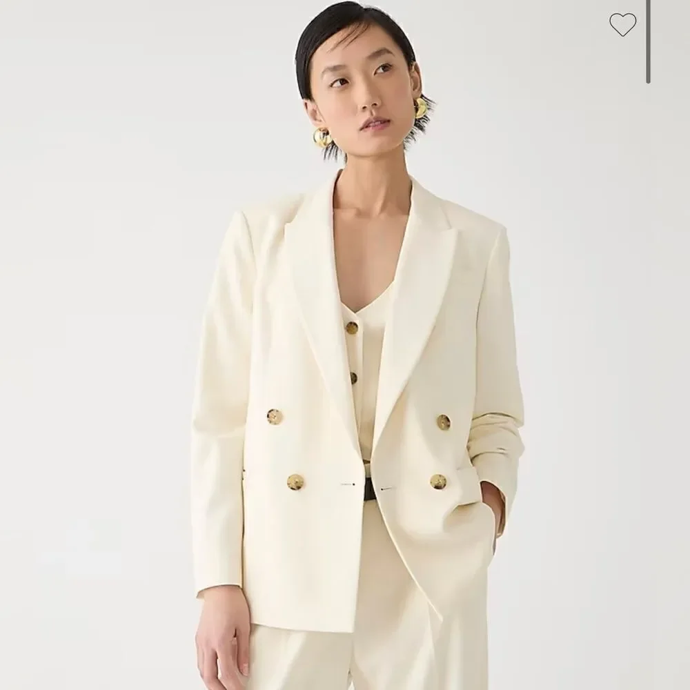 J.Crew Relaxed double-breasted blazer in city twill